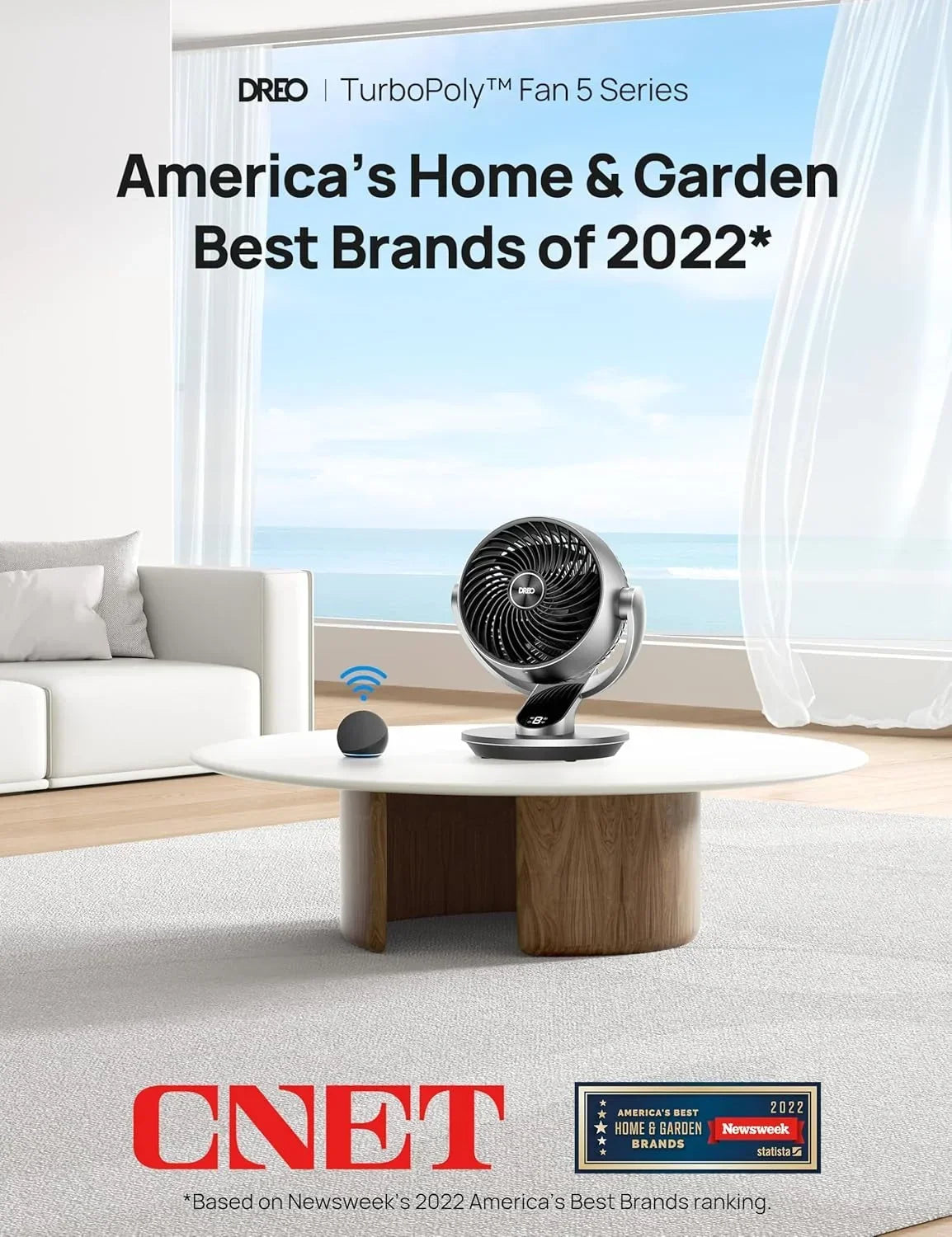 Nouveauté 2026 – Ventilateur oscillant Dreo de 10,24 pouces à 4 vitesses et débit d'air de 343 pi³/min