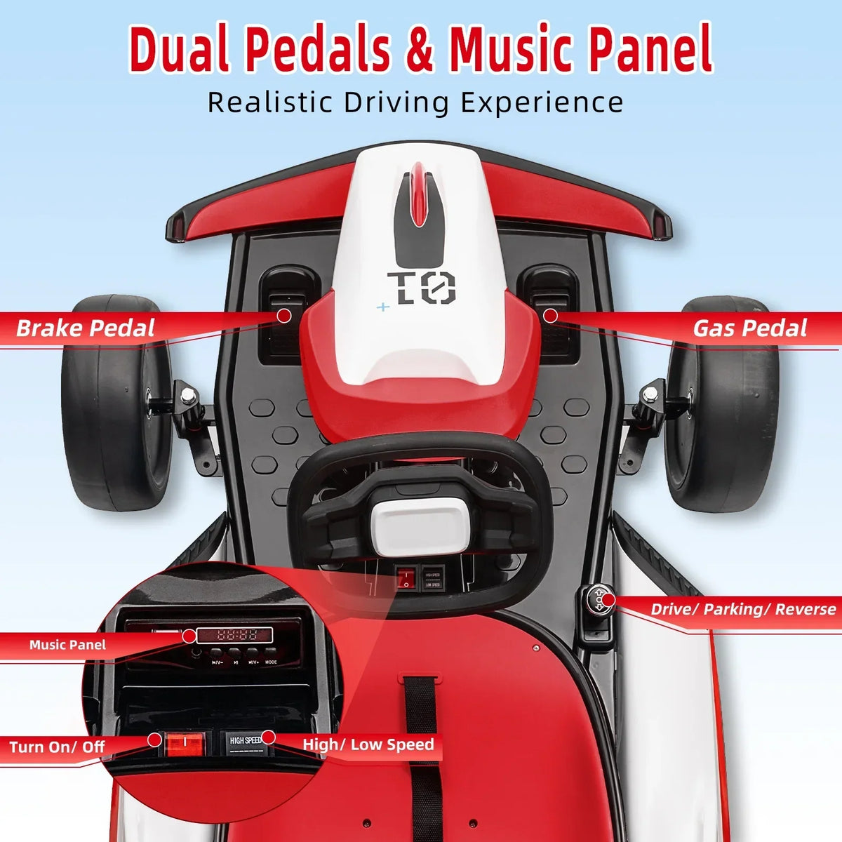 Nouveauté 2026 – Kart de drift 24V avec 2 moteurs puissants de 150 W, batterie haute capacité de 7 Ah, pédales électriques, jouet de course électrique pour l'extérieur