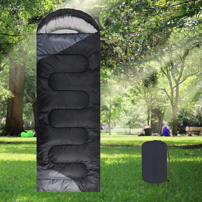 Black & Gray Adult Sleeping Bag