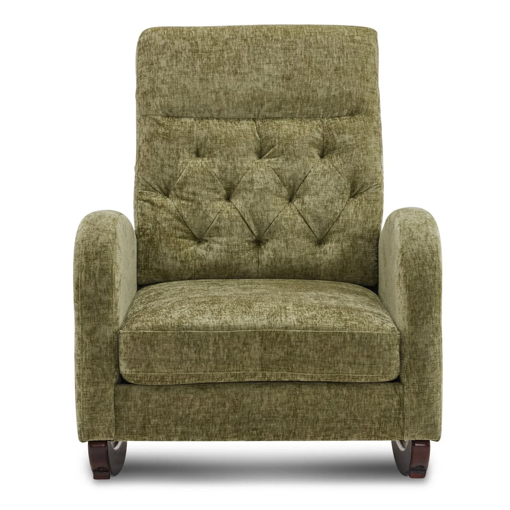 Nouveauté 2026 – Fauteuil à bascule Ktaxon , fauteuil de lecture inclinable, confortable, revêtu de velours peluche, canapé à bascule une place, beige, idéal pour le salon, la chambre d'enfant ou la chambre à coucher