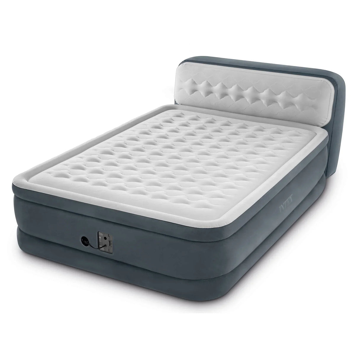 Nouveauté 2026 – Matelas gonflable Intex Ultra Plush Dura Beam Deluxe avec pompe intégrée et tête de lit, Queen