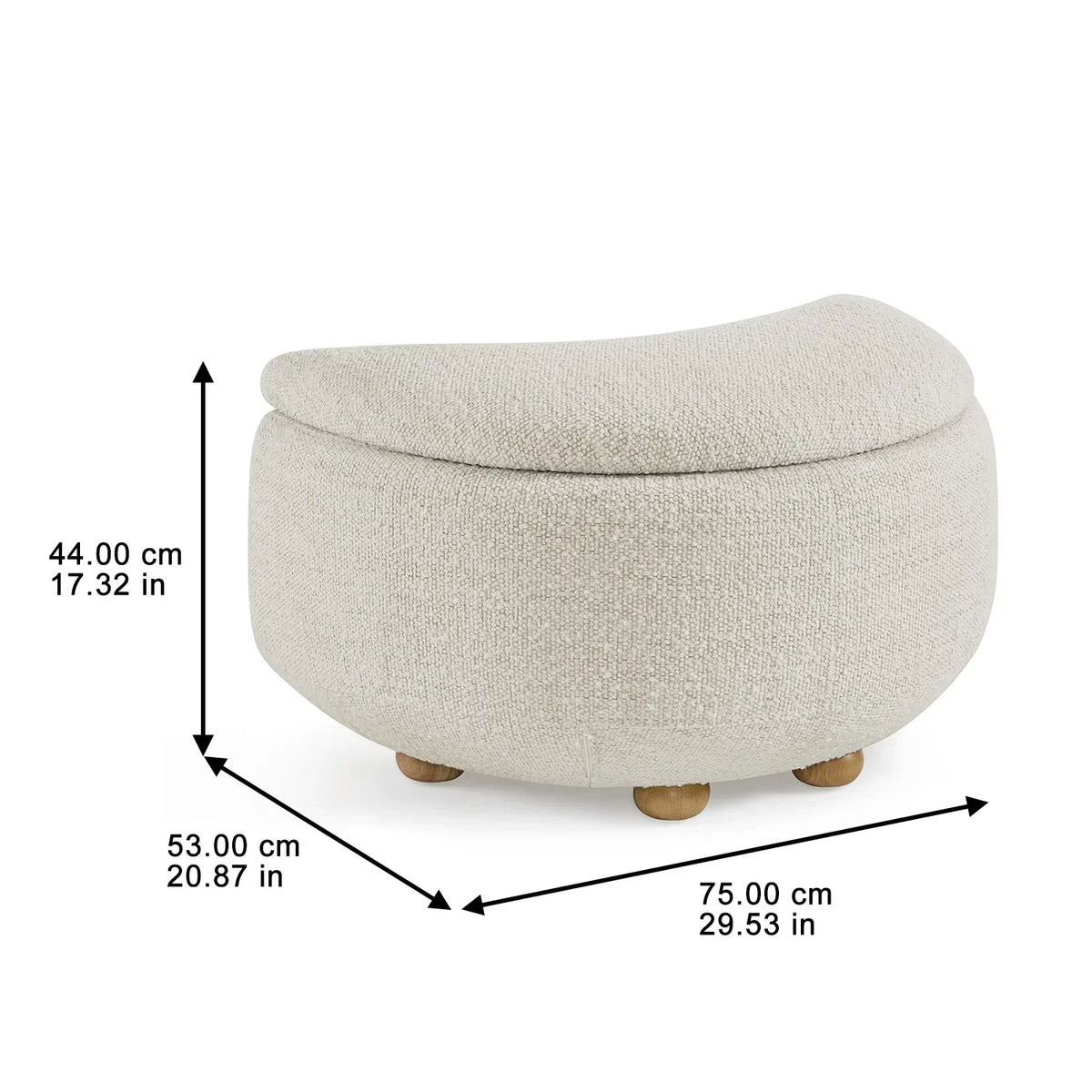 Nouveauté 2026 – Chaise longue et pouf de rangement Juliet en boucle moderne, couleur perle, collection Better Homes & Gardens