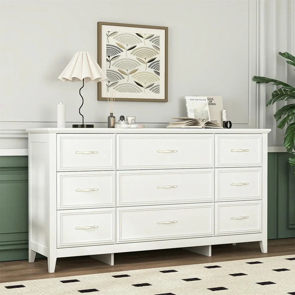 Nouveauté 2026 – Commode moderne Kadyn à 6 tiroirs, meuble en bois, commode pour chambre, meuble de rangement de cuisine avec tiroirs, commode (noire