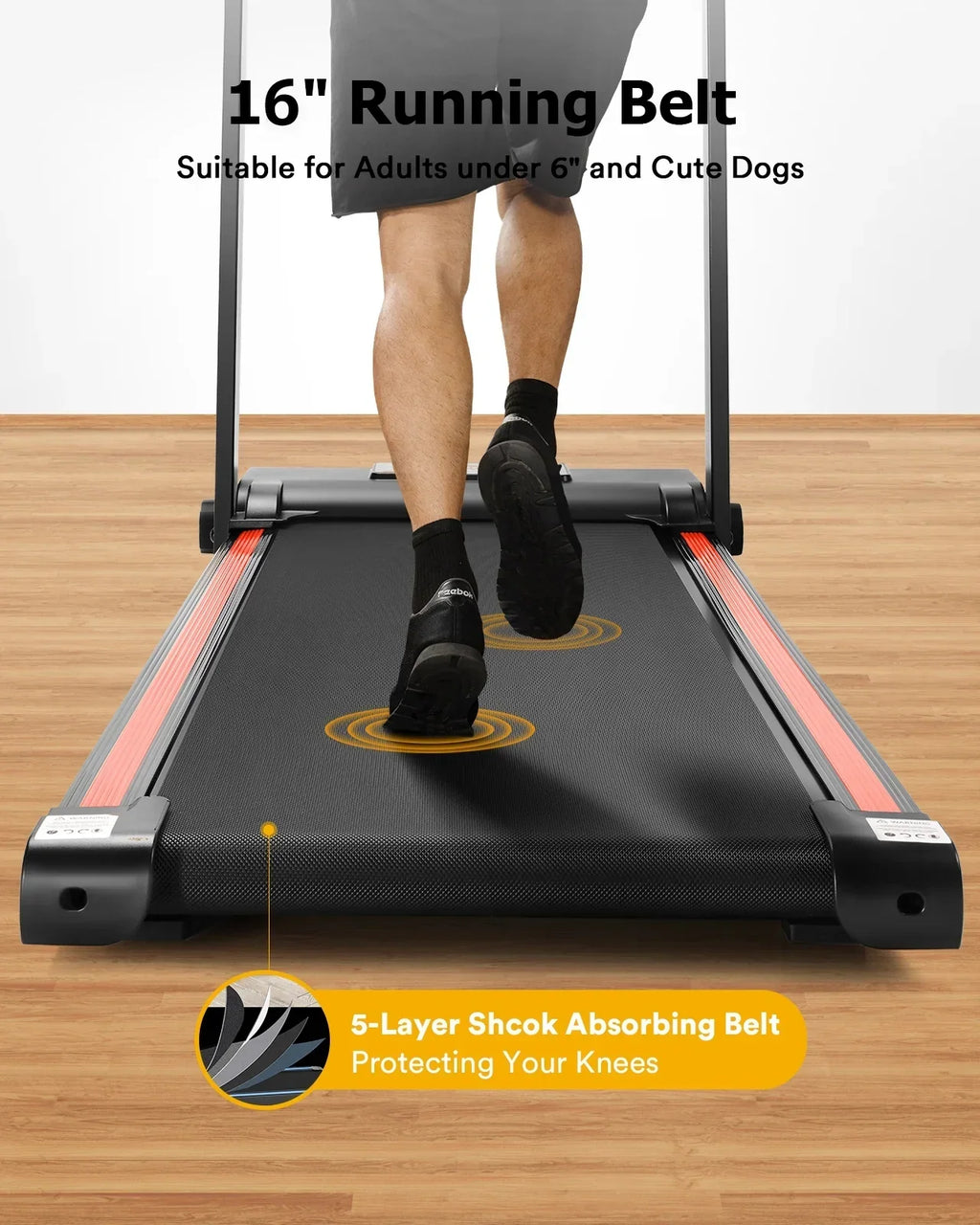 Nouveauté 2026 – Tapis de course pliable UREVO , mini-tapis de course portable de 2,25 CV pour la maison et le bureau, tapis de course compact avec 12 modes HIIT, écran LCD, capacité de 120 kg