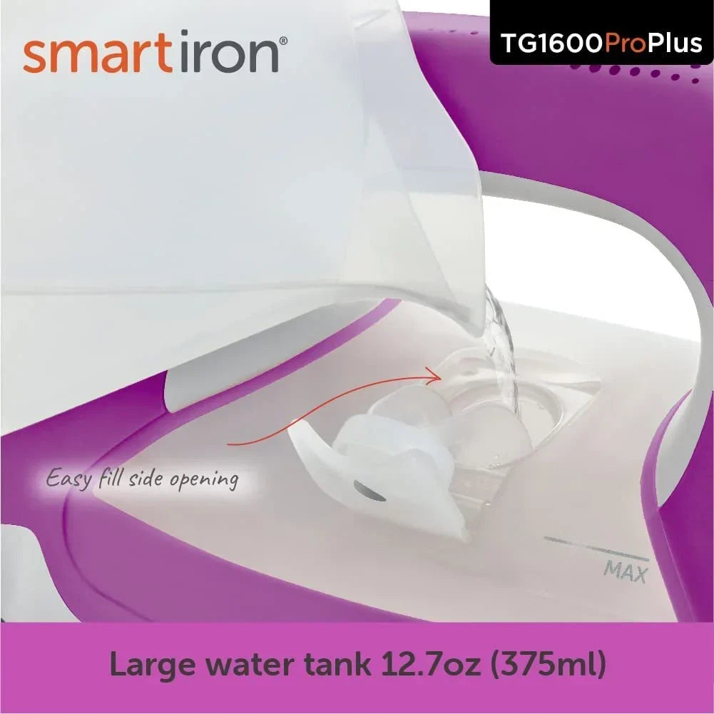 Nouveauté 2026 – Fer à repasser vapeur Oliso TG1600 Pro Plus 1800 W avec fonction SmartIron et levage automatique – idéal pour le repassage de vêtements, la couture, le quilting et les loisirs créatifs | Semelle en céramique Diamond-Flow, jaune