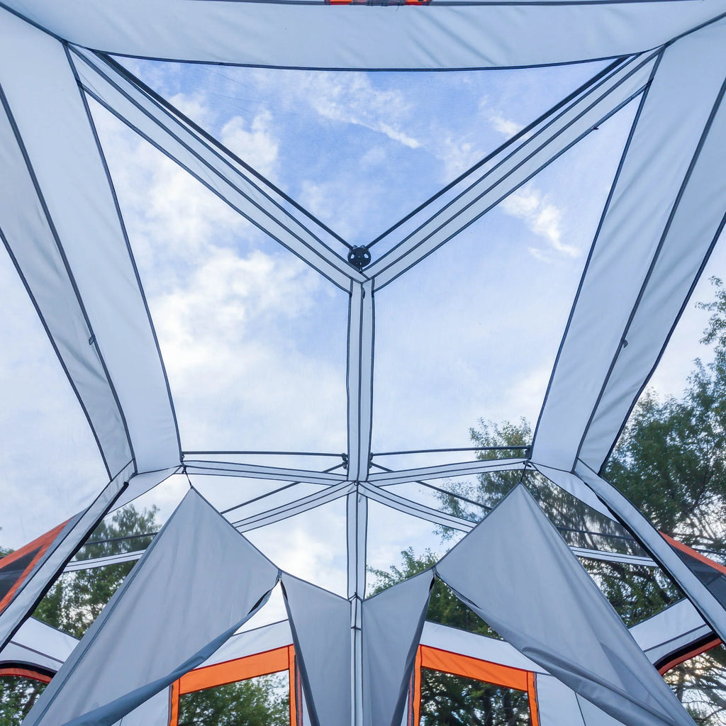 Nouveauté 2026 – Tente cabine instantanée Ozark Trail , 6,10 m x 5,49 m, 12 personnes, 3 pièces, avec moustiquaire, 25,6 kg