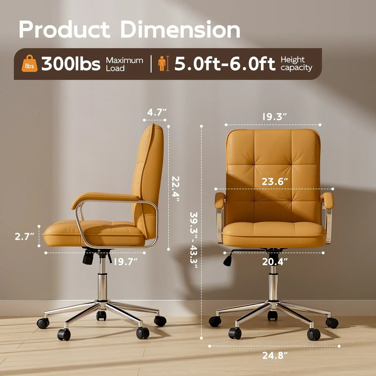 Nouveauté 2026 – Fauteuil de bureau Solfway blanc , fauteuil de bureau pivotant en cuir avec roulettes et accoudoirs rembourrés, fauteuil de direction pour adultes