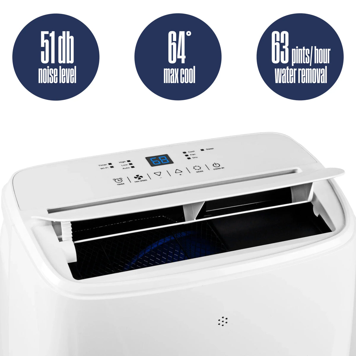 Nouveauté 2026 – Climatiseur et déshumidificateur portable Westinghouse de 10 000 BTU avec application intelligente, pour des pièces jusqu'à 450 pi²