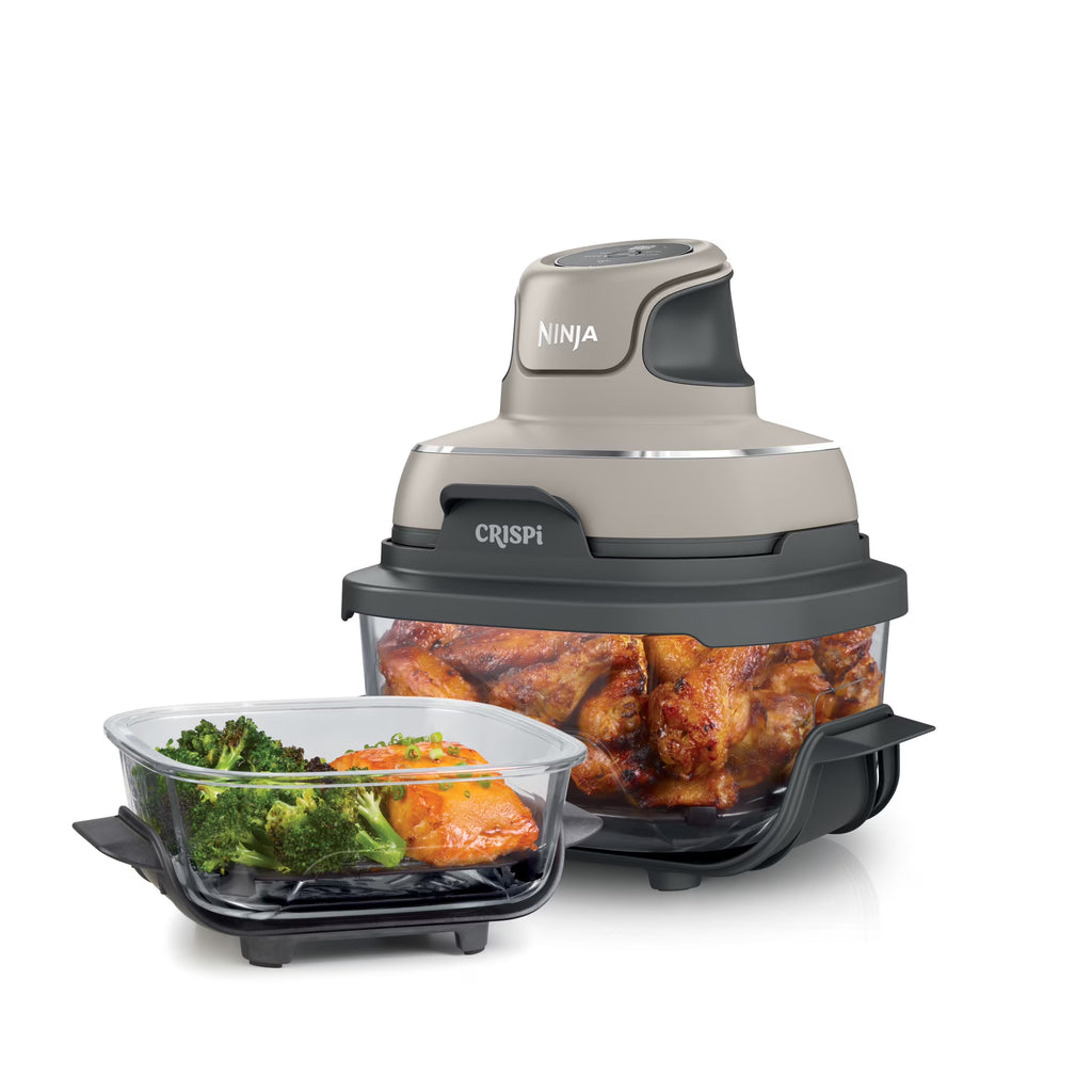 Nouveauté 2026 – Friteuse à air portable Ninja Crispi 4-en-1 en verre , récipients de 4 pintes et 6 tasses, Cyberspace