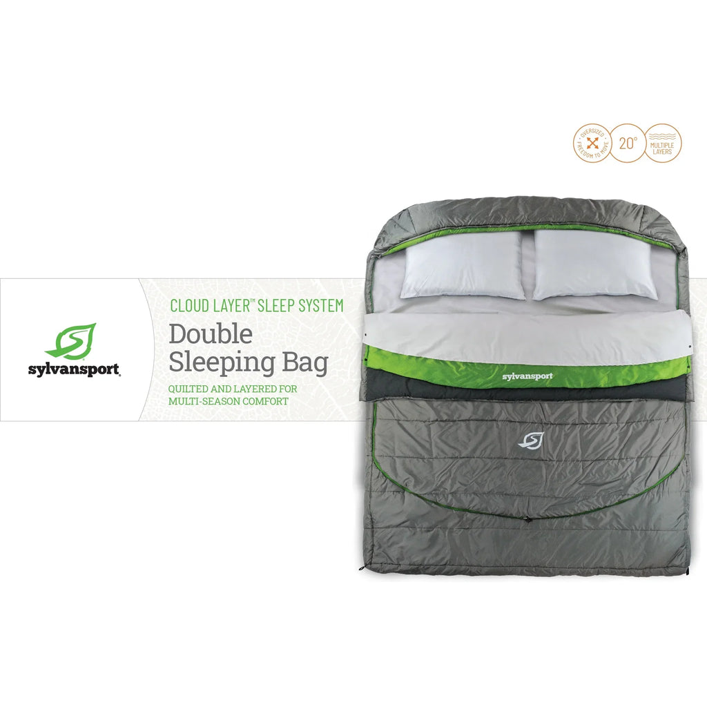 Nouveauté 2026 – Sac de couchage double SylvanSport Cloud Layer