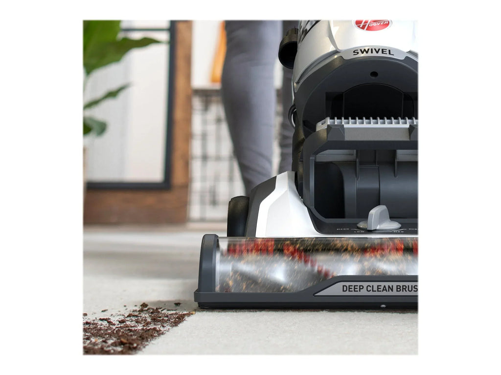 Nouveauté 2026 – Aspirateur vertical sans sac Hoover , haute performance, compatible avec les animaux domestiques, design pivotant, avec brosse à poussière, tube d'extension, filtre HEPA, suceur plat et outil pour tissus d'ameublement, 110 V, rouge/g