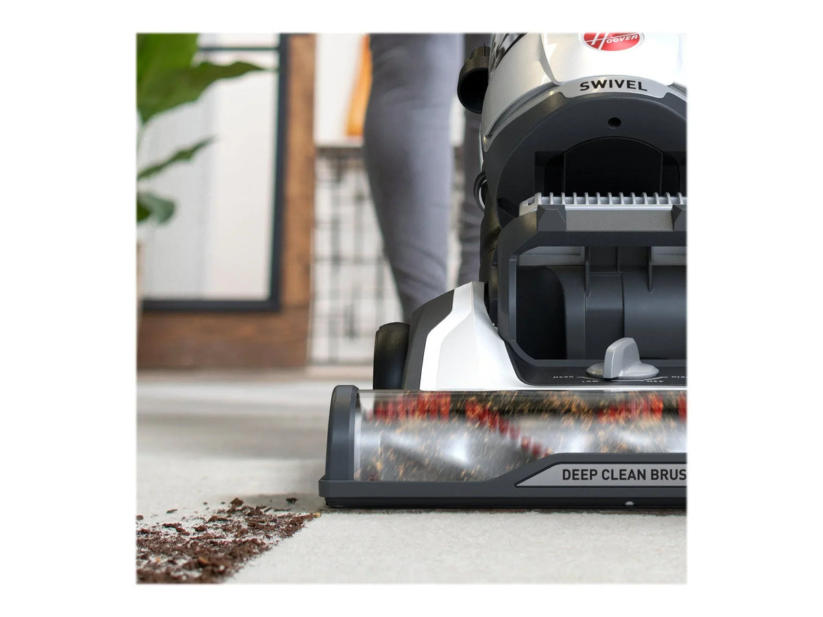 Nouveauté 2026 – Aspirateur vertical sans sac Hoover , haute performance, compatible avec les animaux domestiques, design pivotant, avec brosse à poussière, tube d'extension, filtre HEPA, suceur plat et outil pour tissus d'ameublement, 110 V, rouge/g