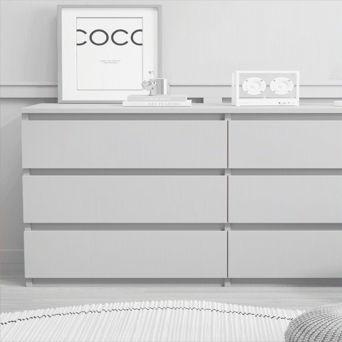 Nouveauté 2026 – Commode Resenkos moderne style milieu du siècle, 6 tiroirs, large, pour chambre à coucher, grise