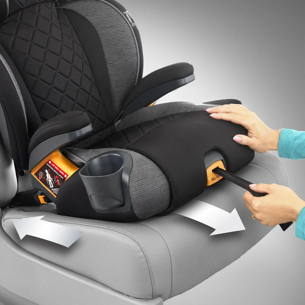 Nouveauté 2026 – Siège auto rehausseur 2-en-1 Chicco KidFit Zip Plus avec ceinture de sécurité - Taurus (noir/gris). Neuf
