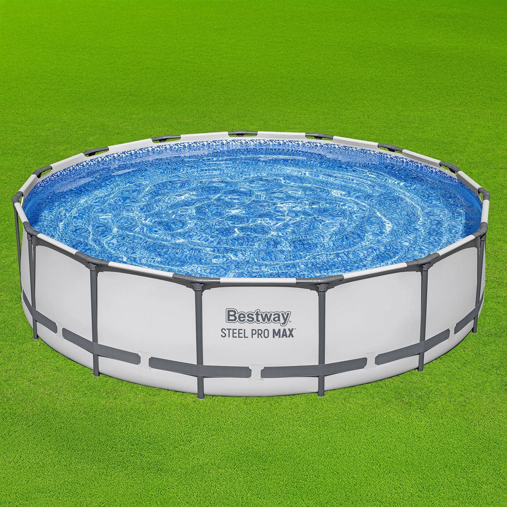 Nouveauté 2026 – Ensemble de piscine hors sol ronde Bestway Steel Pro MAX 15 pi x 42 po
