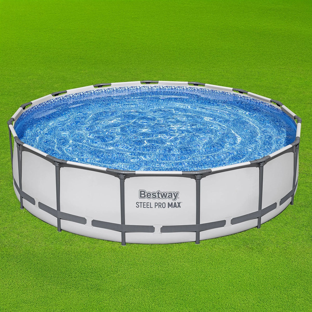 Nouveauté 2026 – Ensemble de piscine hors sol ronde Bestway Steel Pro MAX 15 pi x 42 po