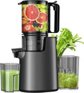 Nouveauté 2026 – Extracteur de jus à froid YPONE , extracteur à mastication avec goulotte d'alimentation de 13,7 cm de large, 350 W, convient aux fruits et légumes entiers, extracteur de jus à haut rendement, facile à nettoyer (noir