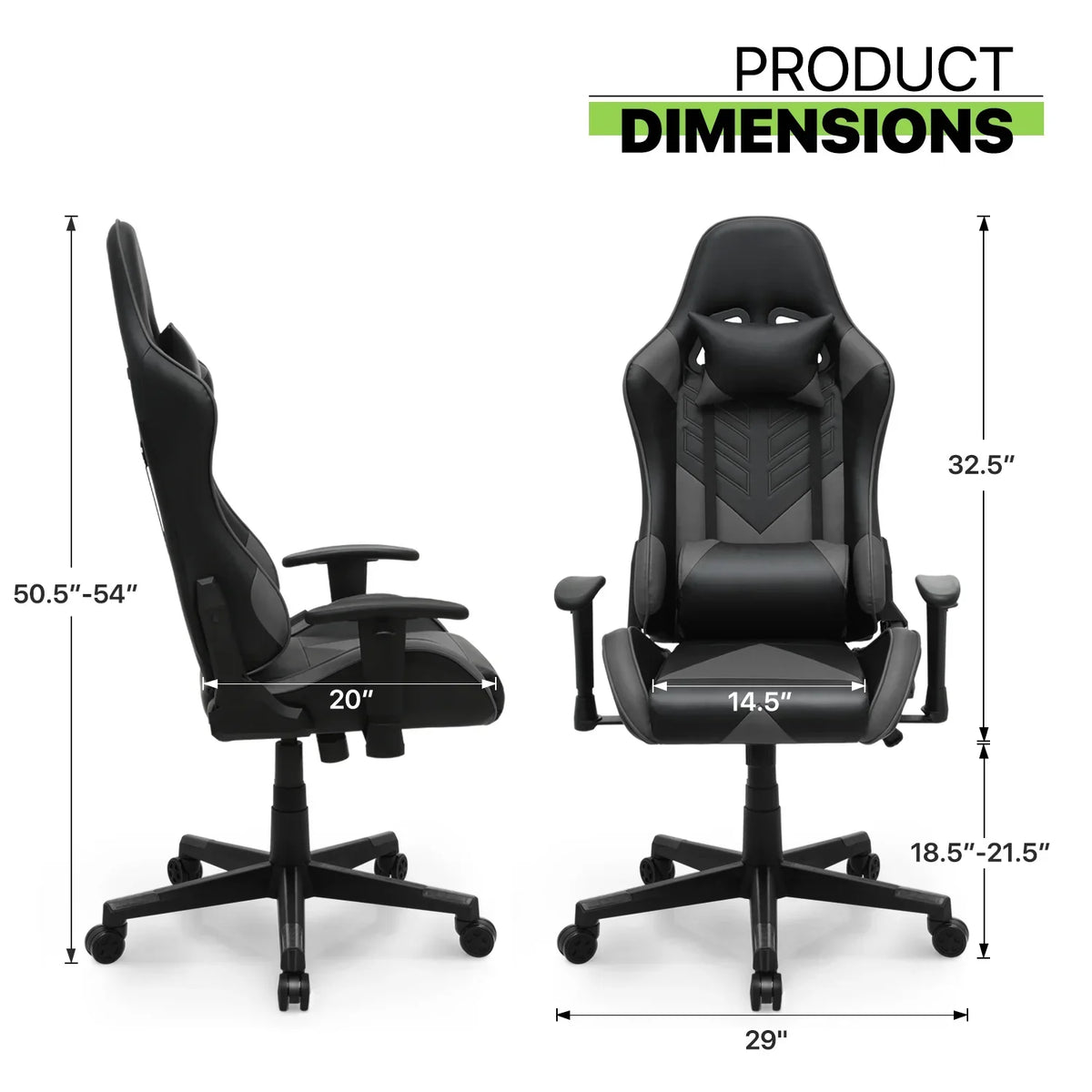 Nouveauté 2026 – Chaise de jeu ergonomique Magshion , chaise de jeu confortable, chaise de bureau en cuir, chaise de jeu pivotante et réglable, bleue