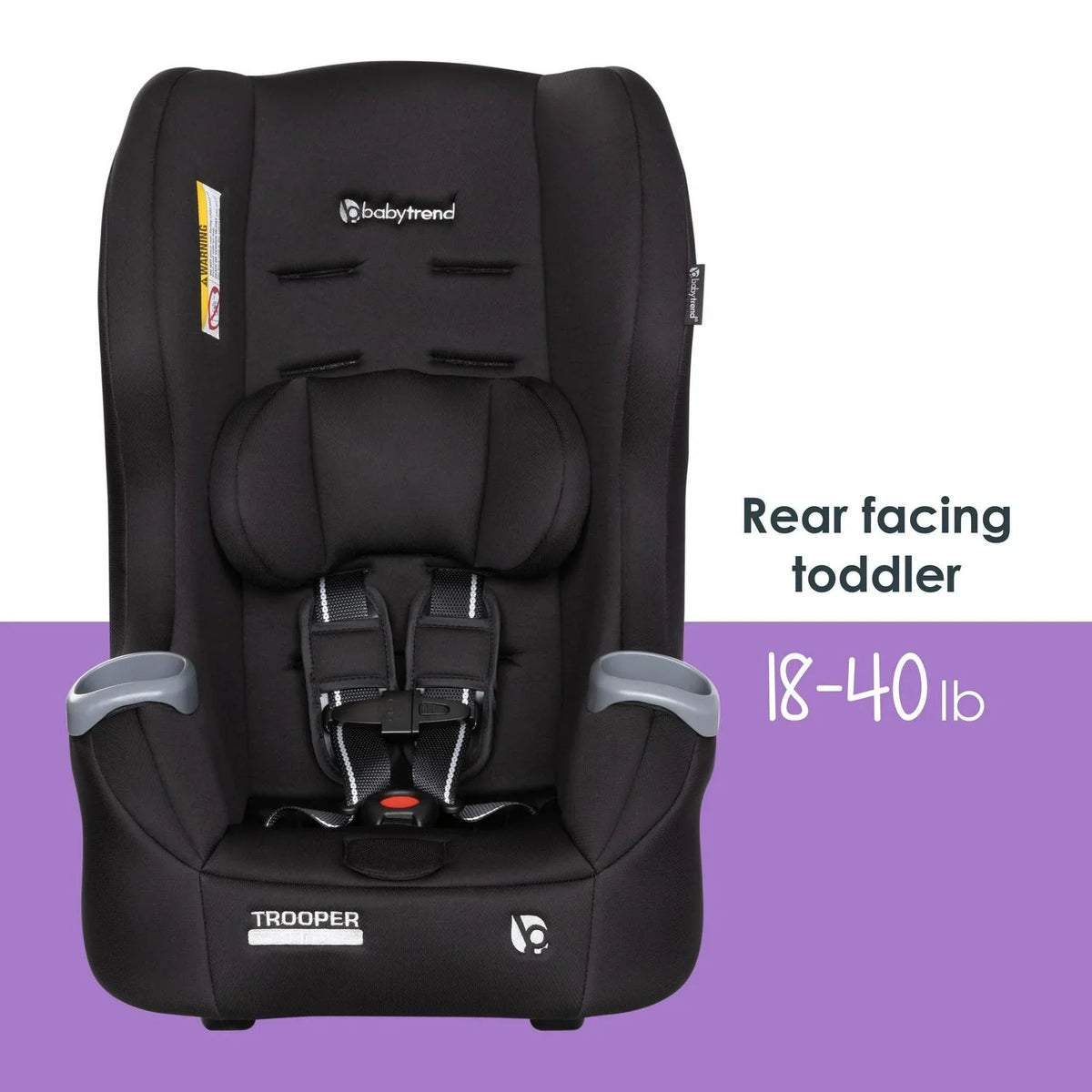 Nouveauté 2026 – Siège auto convertible 3-en-1 Baby Trend Trooper - Noir désert