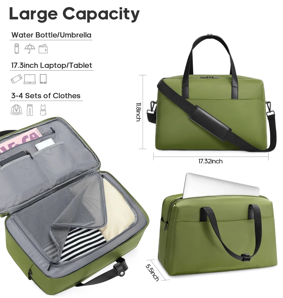 Nouveauté 2026 – Ensemble de bagages MIUSSE , 3 pièces : valise cabine 20 pouces à roulettes, coque rigide 100 % PC avec serrure TSA, conforme aux normes des compagnies aériennes, avec sac à dos de voyage pour hommes et femmes