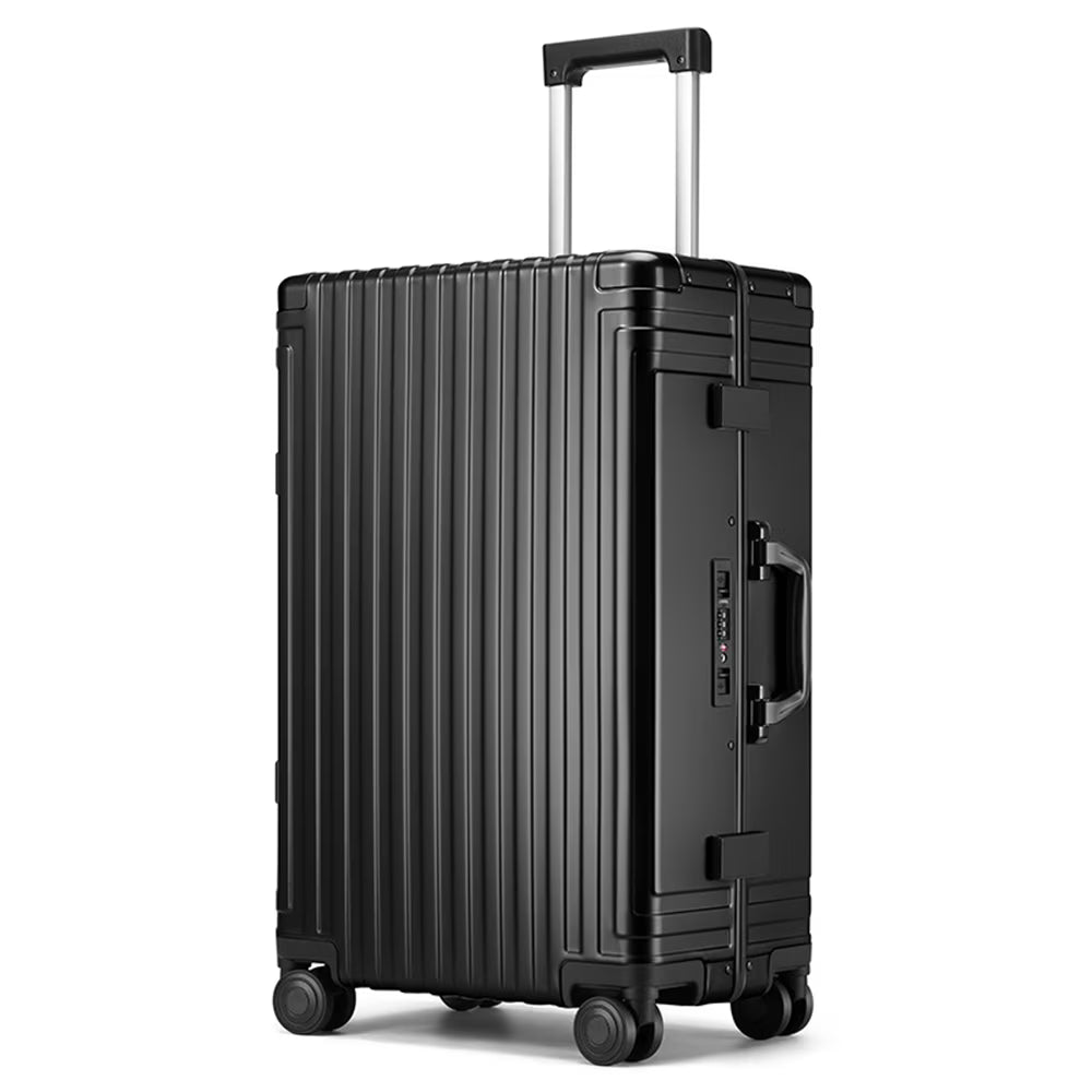 Nouveauté 2026 – Valise rigide en aluminium , approuvée par les compagnies aériennes, sans fermeture éclair, avec roulettes multidirectionnelles, idéale pour les voyages d'affaires et de loisirs