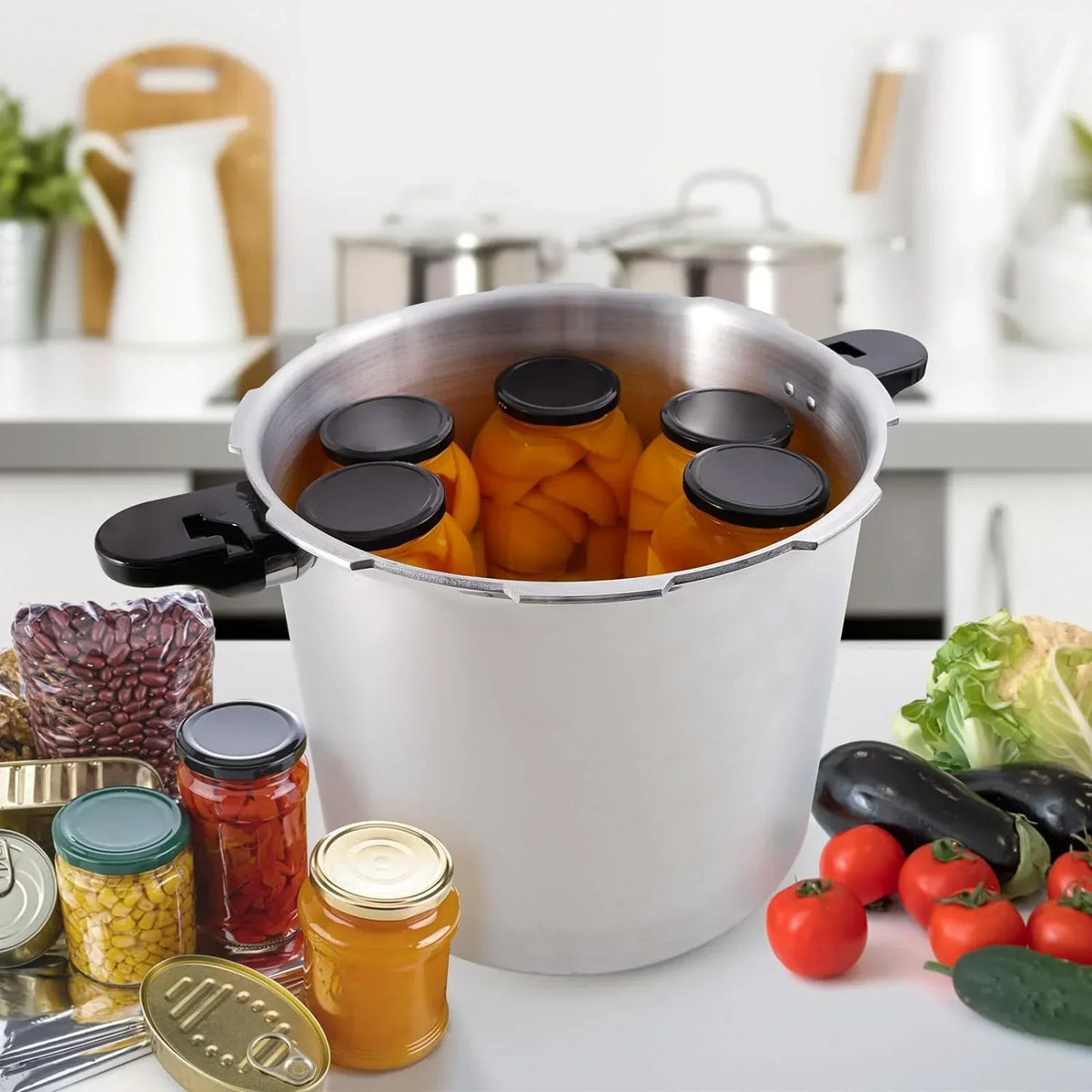 Nouveauté 2026 – Autocuiseur UNIFULL 24 pintes/23 litres , avec manomètre, soupape de sécurité (15 PSI) et joint d'étanchéité