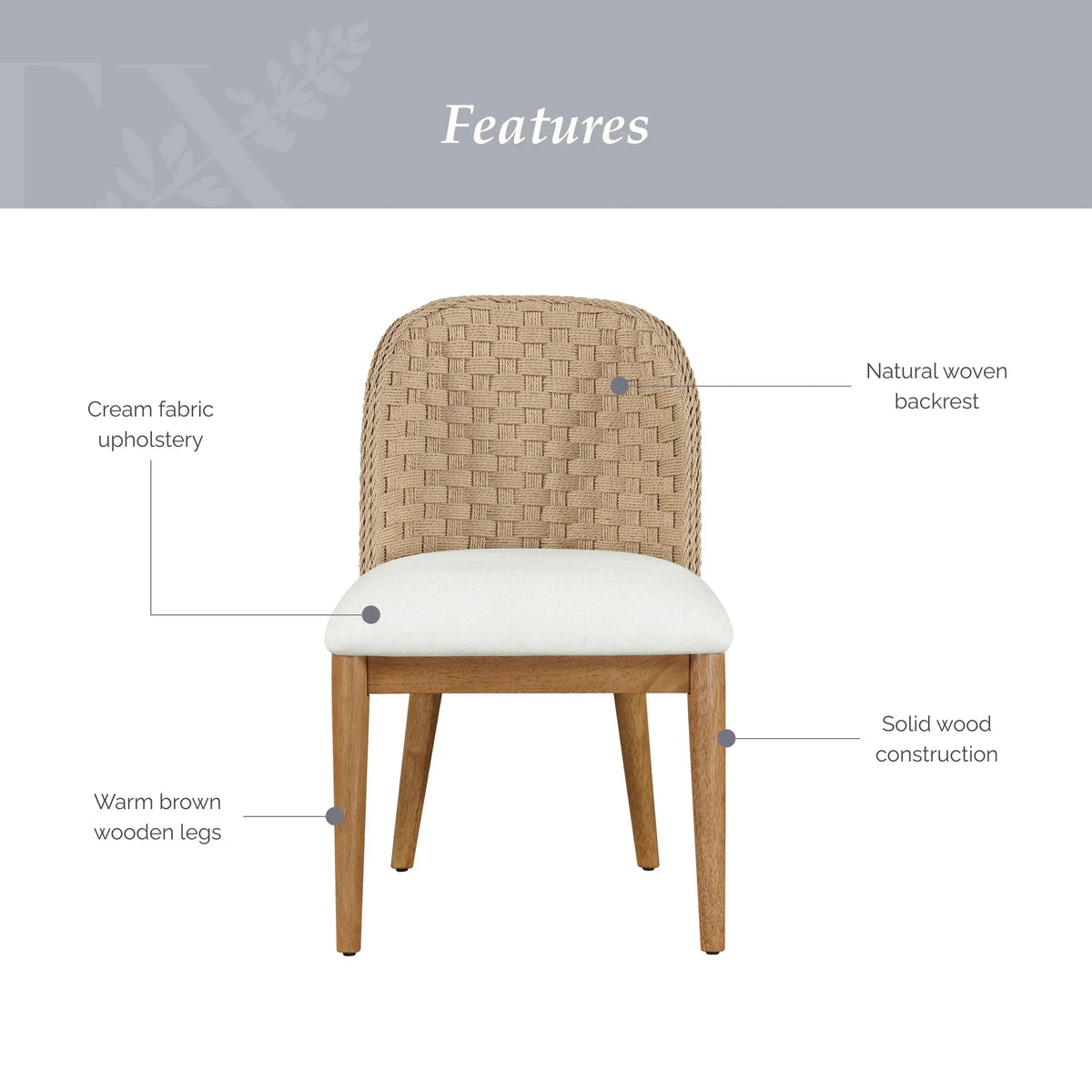 Nouveauté 2026 – Ensemble de 2 chaises de salle à manger de style ferme Saylor de My Texas House, en bois naturel, année
