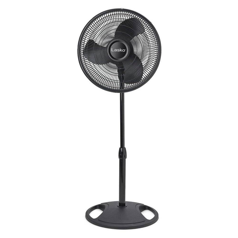 Nouveauté 2026 – Ventilateur sur pied oscillant Lasko 16" à 3 vitesses réglables, noir (paquet de 2