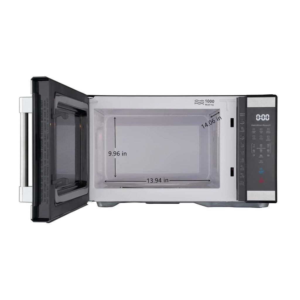 Nouveauté 2026 – Four à micro-ondes de comptoir Hamilton Beach , 1,1 pi³, noir et acier inoxydable