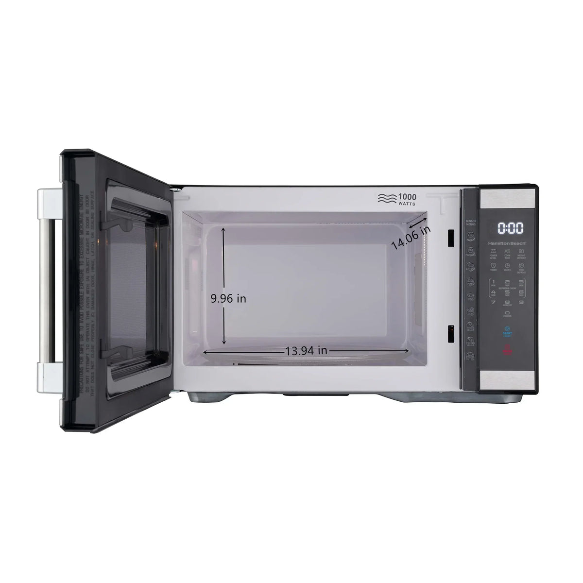 Nouveauté 2026 – Four à micro-ondes de comptoir Hamilton Beach , 1,1 pi³, noir et acier inoxydable
