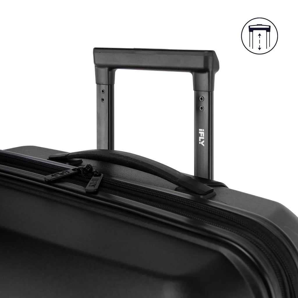 Nouveauté 2026 – Lot de 2) : valise rigide PUR by iFLY 28" noire, format enregistrement, noire