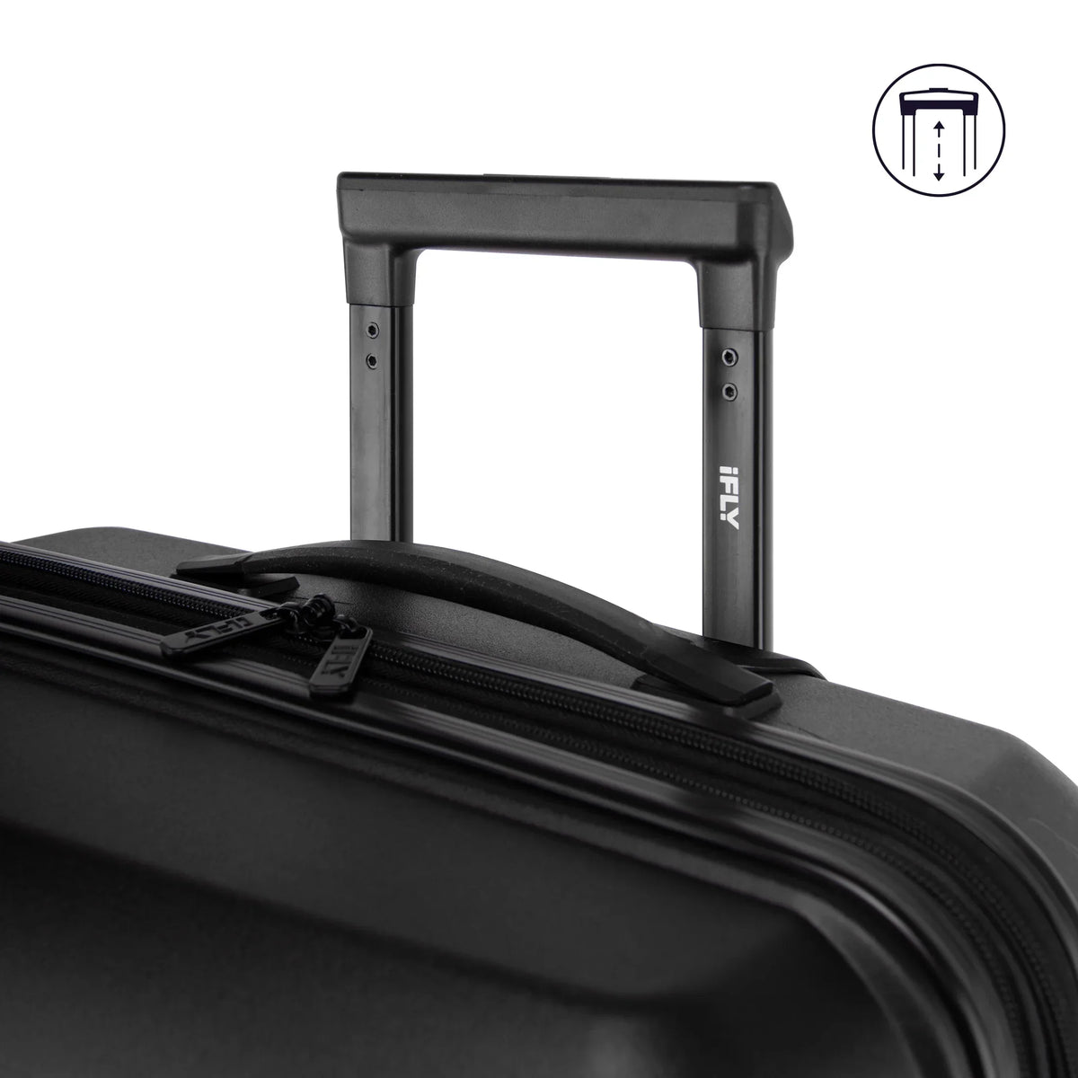Nouveauté 2026 – Lot de 2) : valise rigide PUR by iFLY 28" noire, format enregistrement, noire