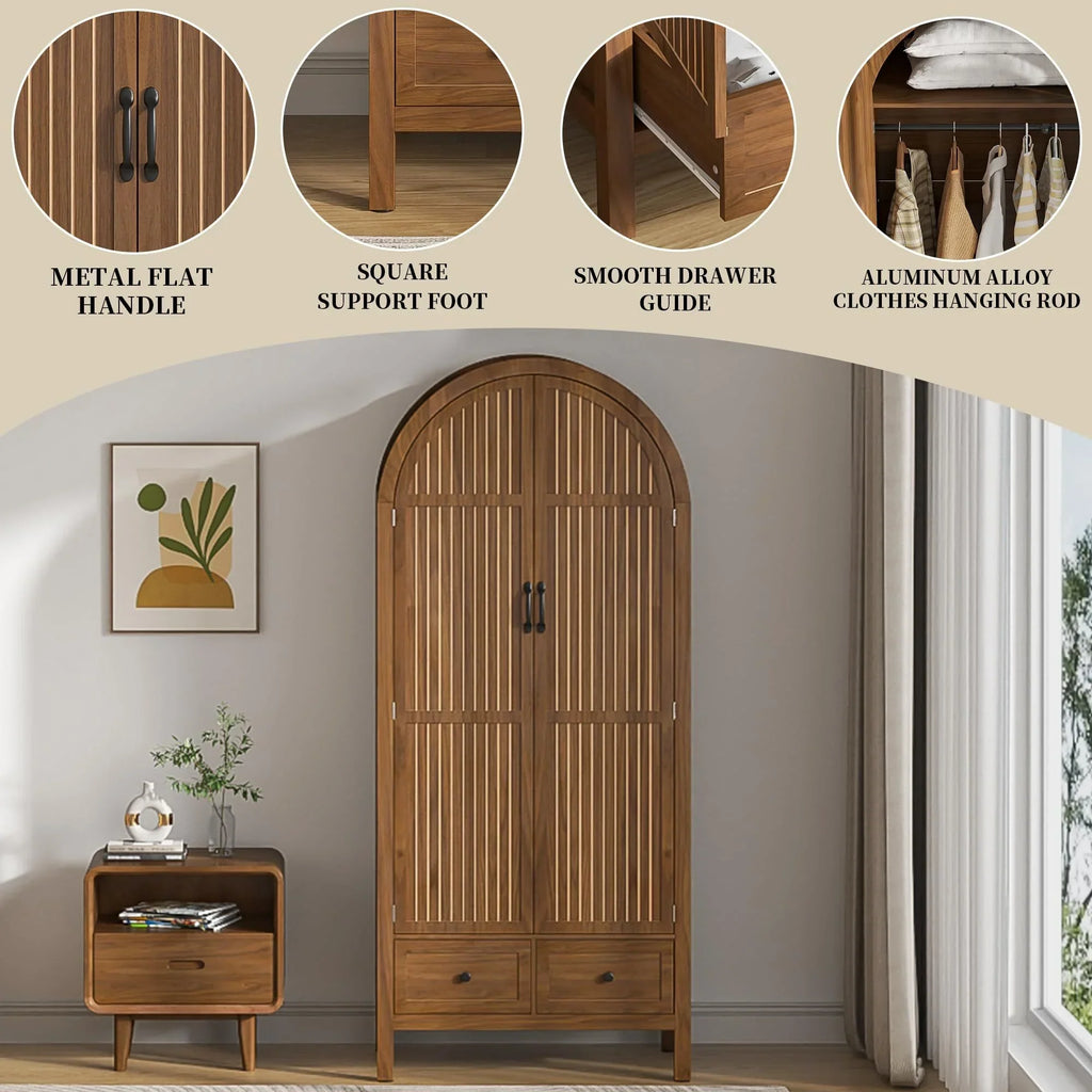 Nouveauté 2026 – Armoire-penderie Armoire , armoire de chambre avec tiroirs, armoires de rangement en bois