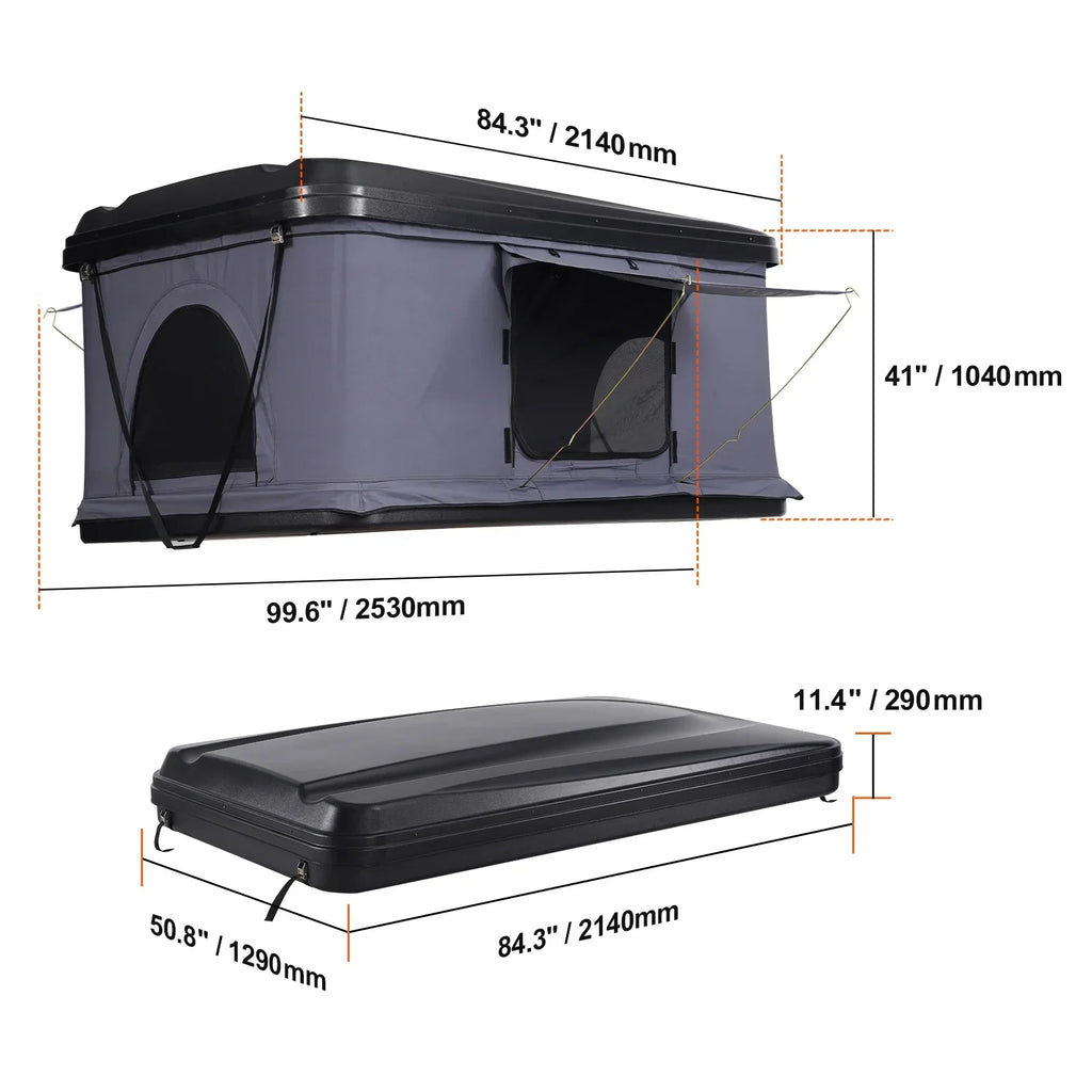 Nouveauté 2026 – Tente de toit rigide KFFKFF , modèle Naturnest pour 2 à 3 personnes, comprend un matelas épais et une échelle télescopique, imperméable et coupe-vent, convient aux Jeep, SUV, fourgonnettes et pick-ups
