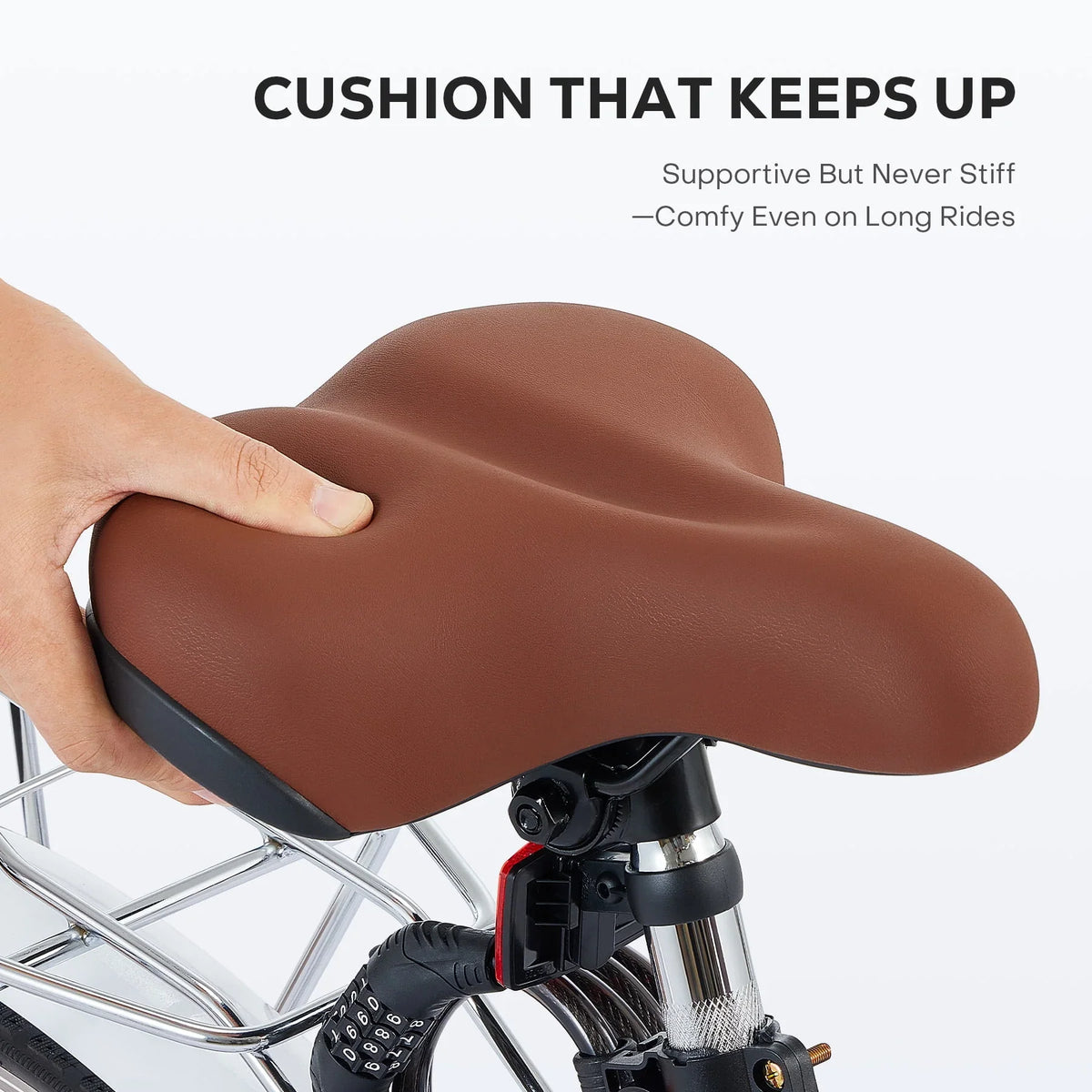 Nouveauté 2026 – Vélo confort femme Viribus , 24 pouces, style cruiser plage et ville, avec panier, blanc