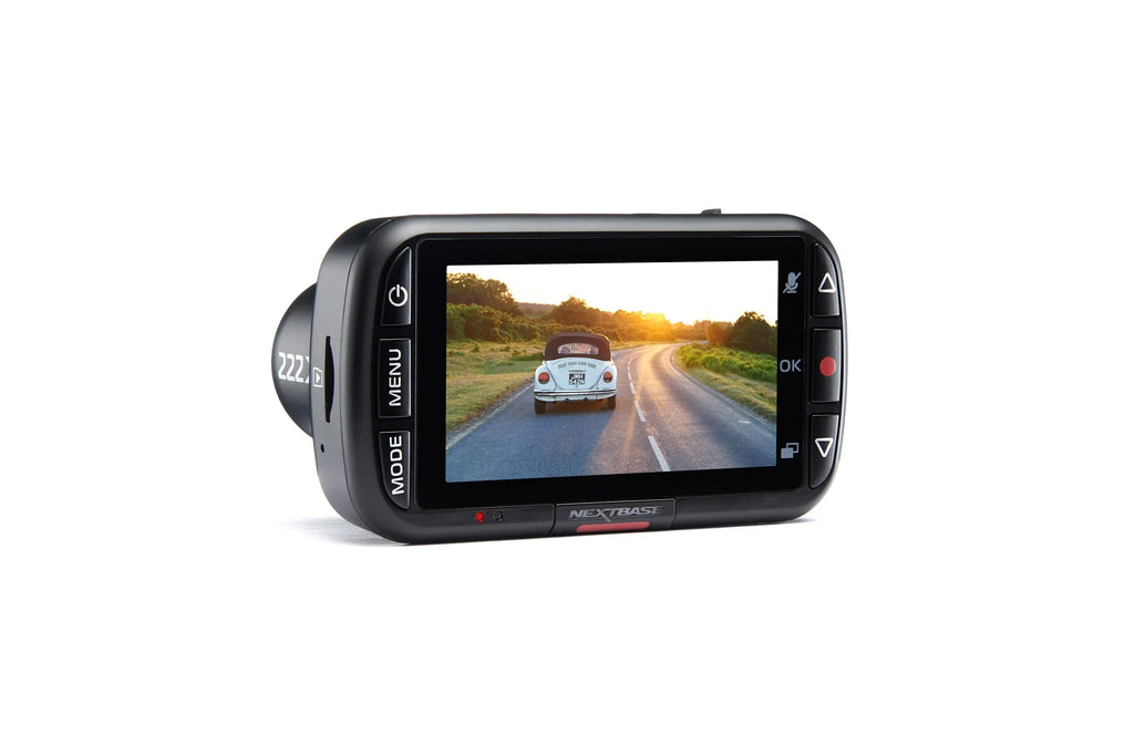 Nouveauté 2026 – Nextbase 222X Caméra de tableau de bord double compacte Avant et arrière Écran IPS HD 2,5", 1080p Full HD, Objectif à 6 couches, Noir, 0,17 lb assemblée