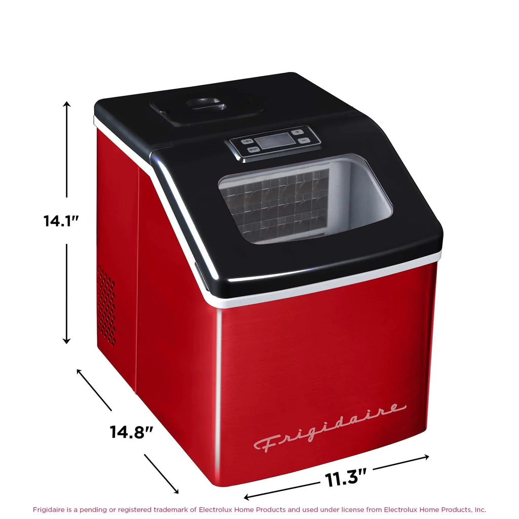 Nouveauté 2026 – Machine à glaçons carrée transparente de comptoir Frigidaire , 18 kg (40 lb) - Acier inoxydable