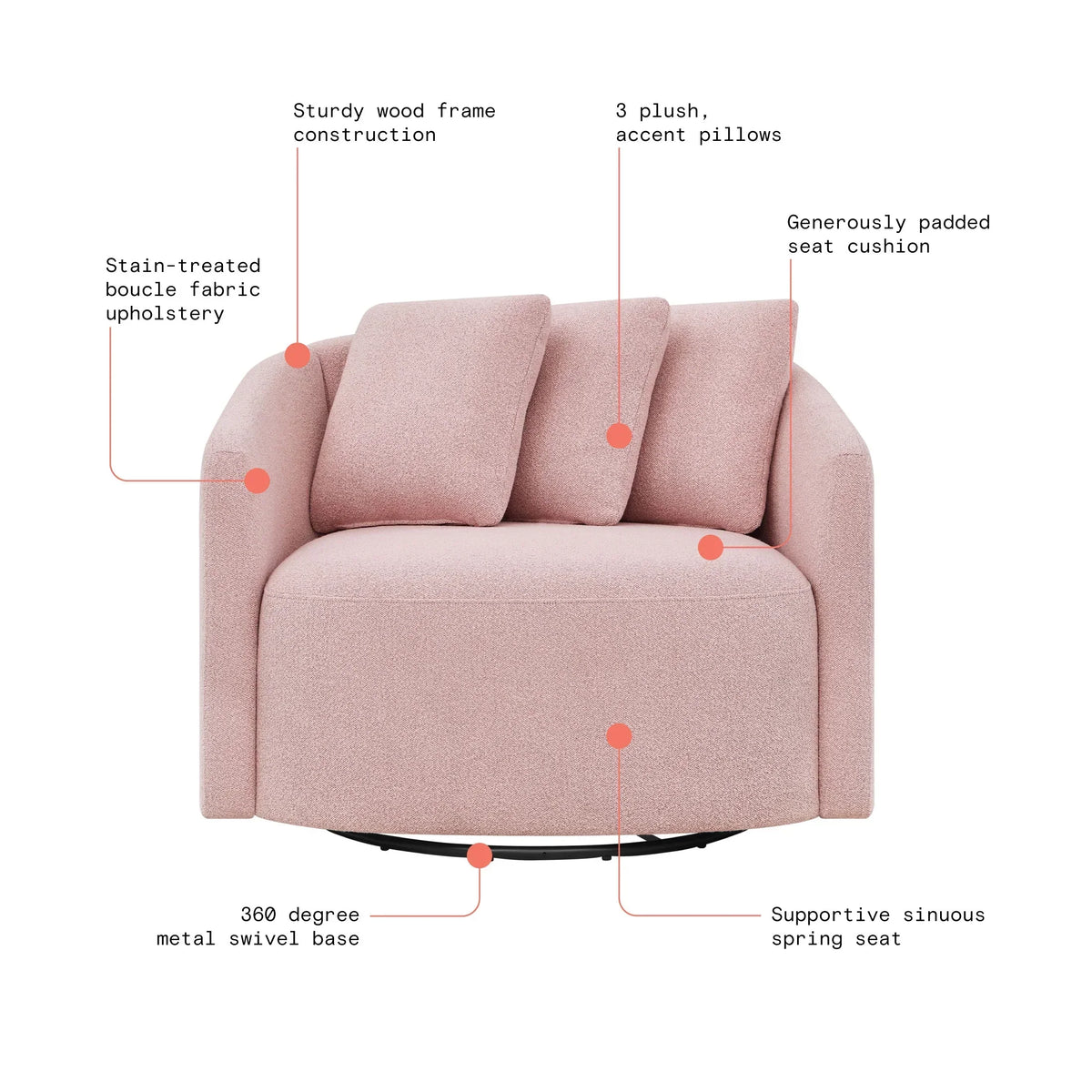 Nouveauté 2026 – Fauteuil d'appoint Beautiful Drew de Drew Barrymore (édition ), coloris crème bouclé