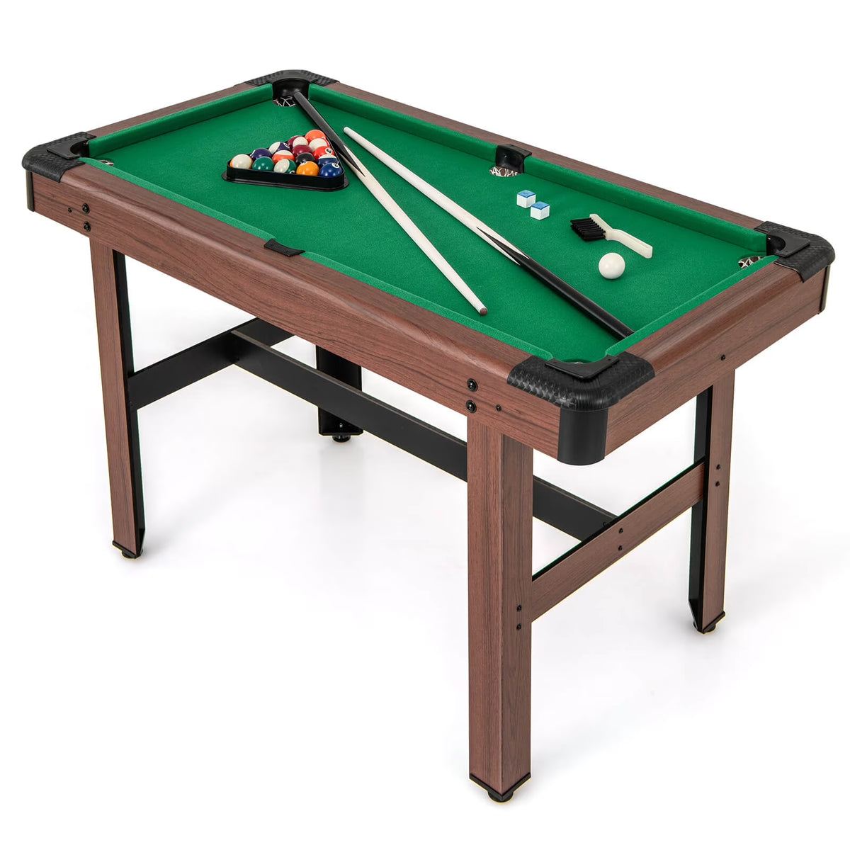 Nouveauté 2026 – Table de billard Costway 48" (122 cm) pour enfants et adultes avec jeu complet de boules, 2 queues de billard et 2 craies vertes