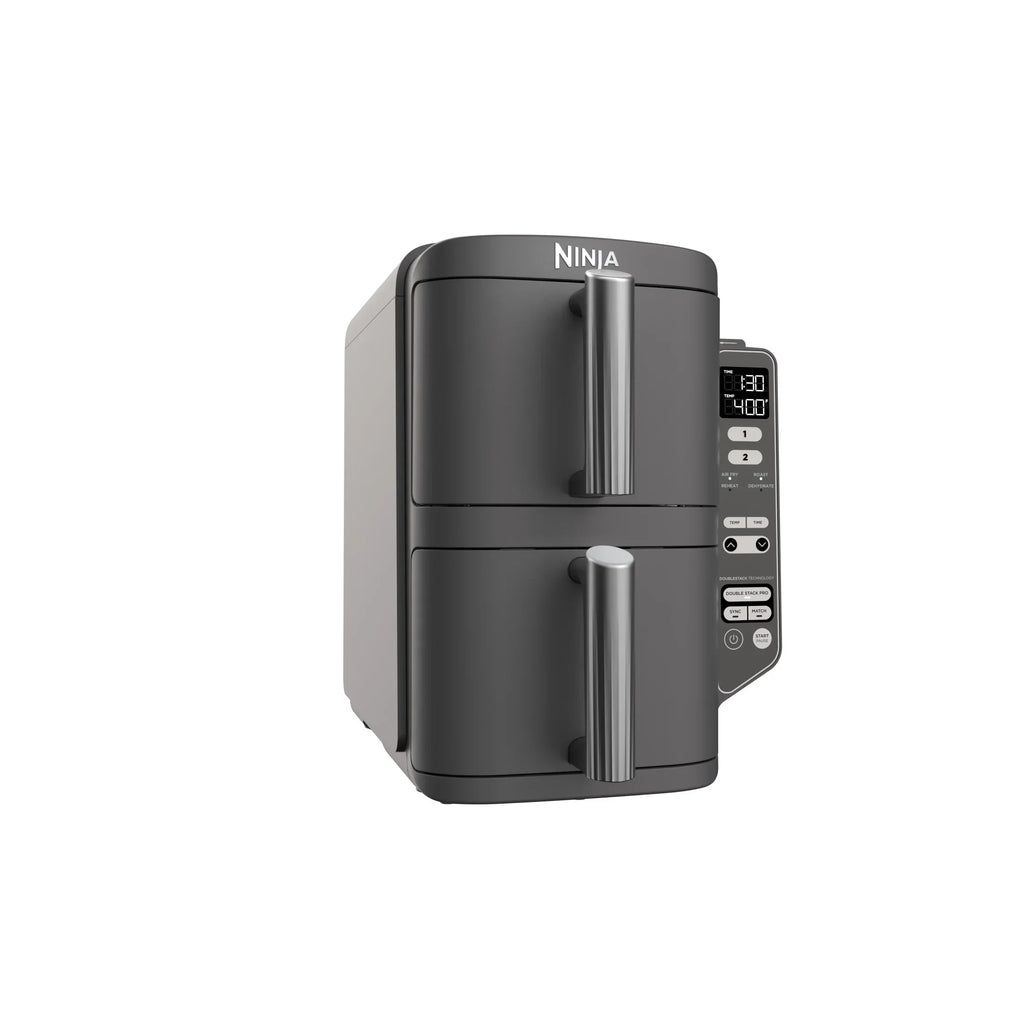 Nouveauté 2026 – Friteuse à air Ninja DoubleStack XL à 2 paniers, technologie DoubleStack permettant de cuire 4 aliments simultanément, conception compacte, 10 pintes, 4 en 1, Smart Finish & Match Cook, SL400