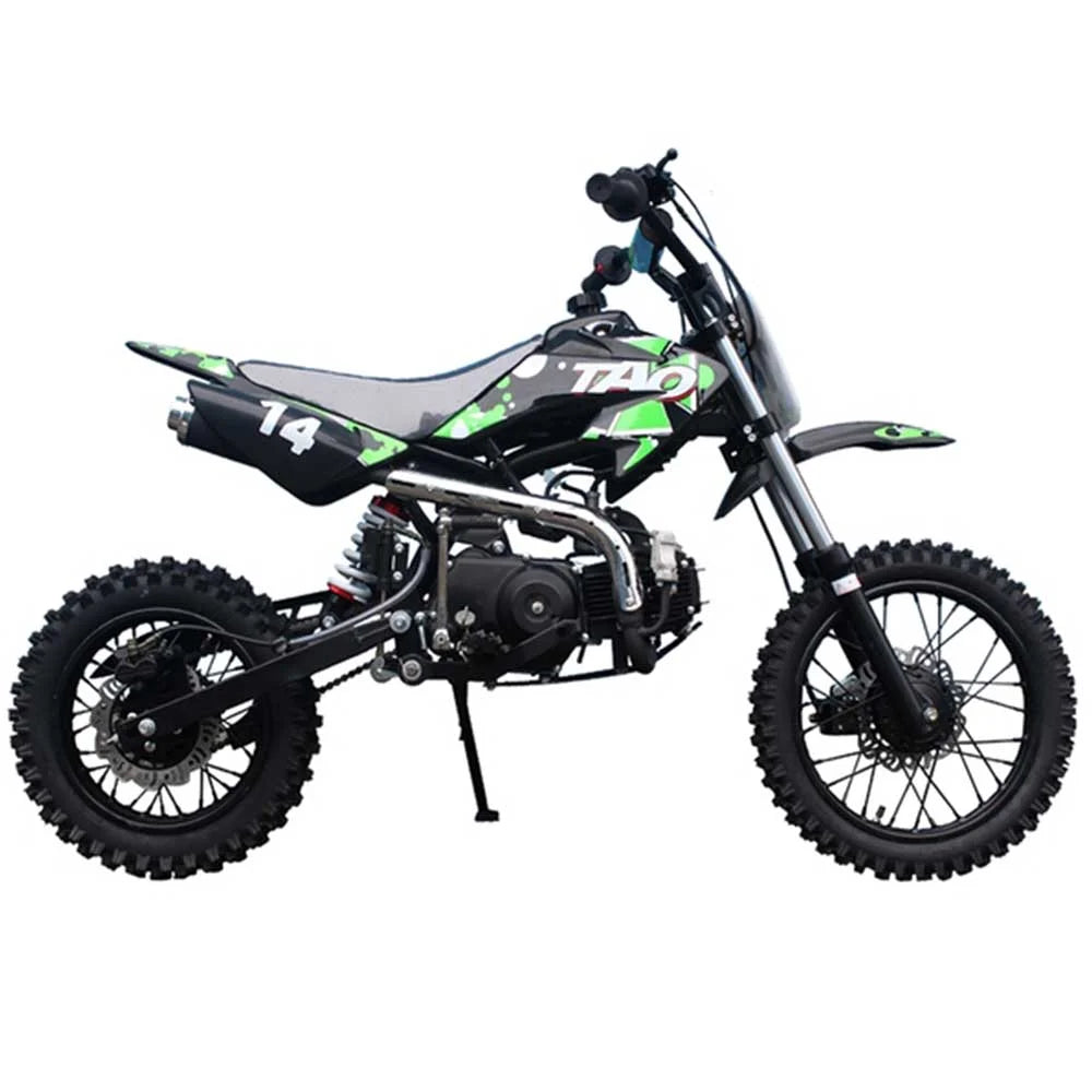 Nouveauté 2026 – Moto tout-terrain semi-automatique Tao Tao DB 14 110cc - Verte