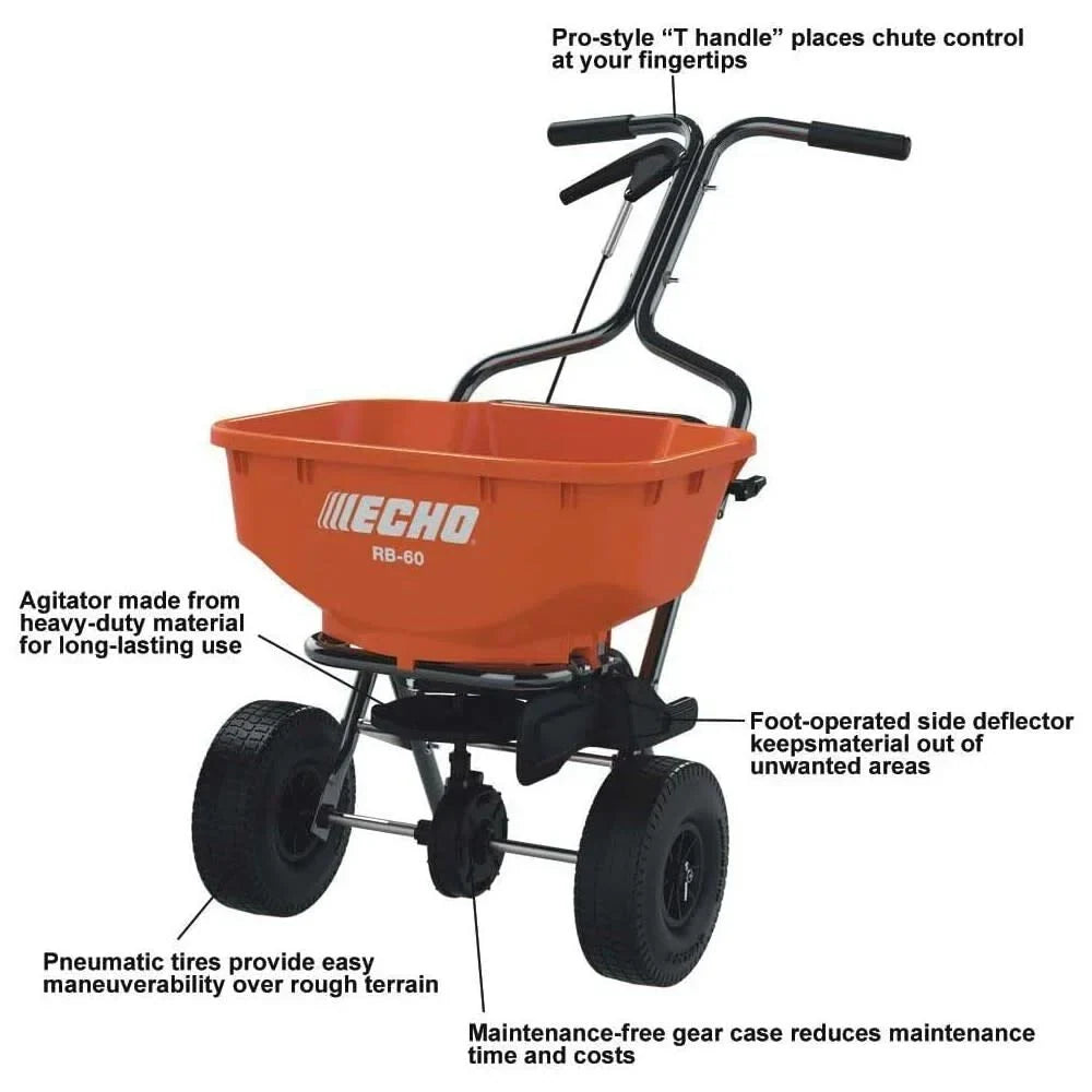 Nouveauté 2026 – Épandeur robuste Echo Original Equipment , 27 kg (60 lb) - RB-60