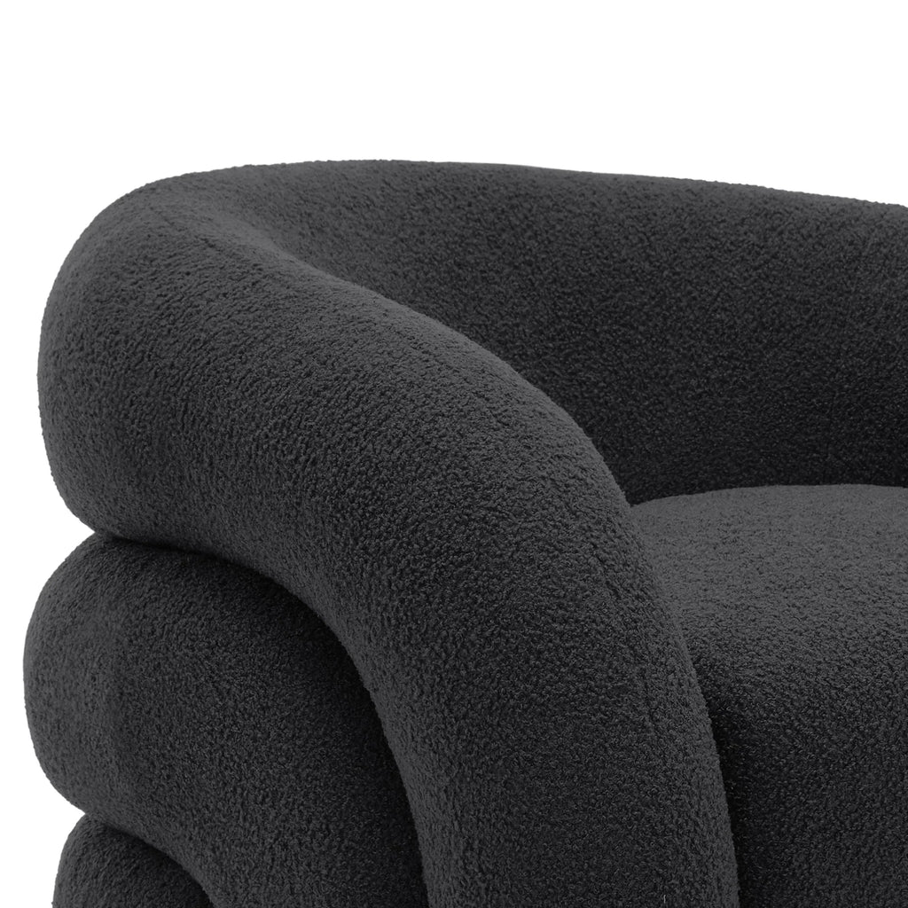 Nouveauté 2026 – Fauteuil pivotant 360" pour salon, fauteuil tonneau bouclé, canapé une place, fauteuil de lecture, vert sauge