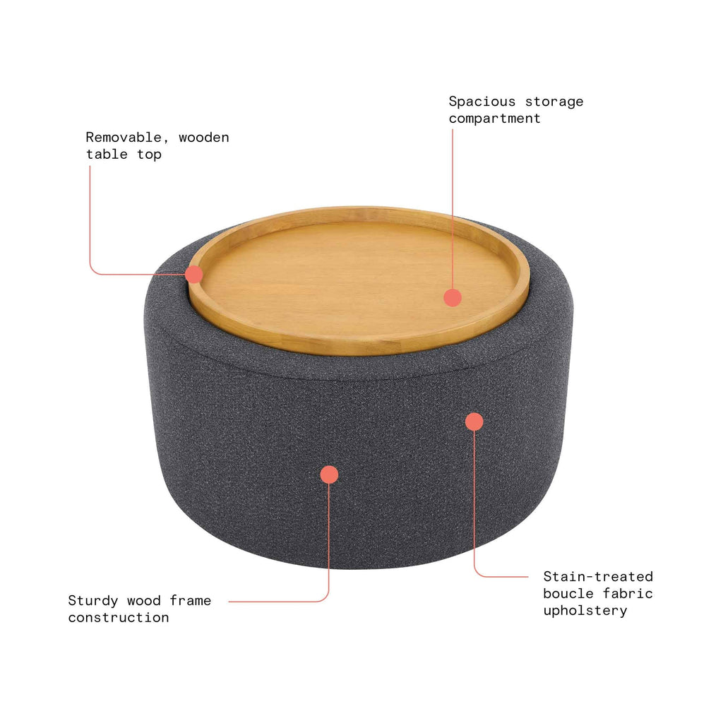 Nouveauté 2026 – Table basse Beautiful Drew Stowaway avec rangement, par Drew Barrymore, couleur crème