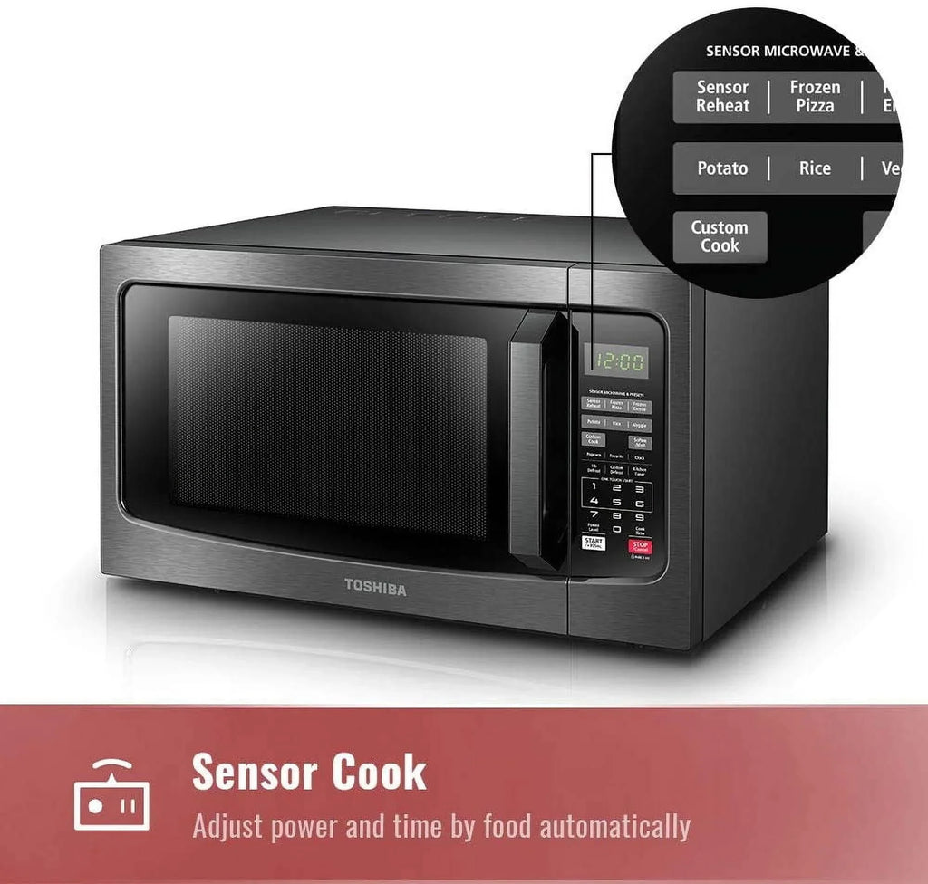Nouveauté 2026 – Fours à micro-ondes de comptoir Toshiba 1,2 pi³ en acier inoxydable