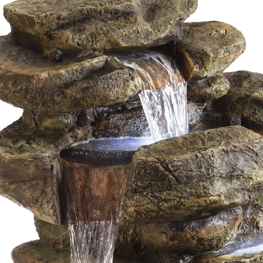 Nouveauté 2026 – Fontaine à eau amazonienne à 6 niveaux avec lumières LED, Alpine Corporation