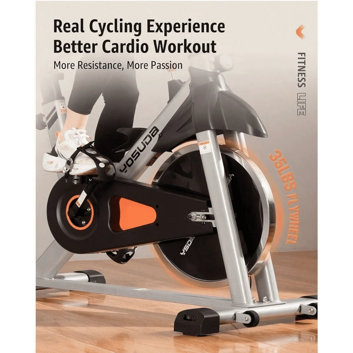 Nouveauté 2026 – Vélo d'intérieur YOSUDA  , capacité de 150 kg, siège confort, écran LCD