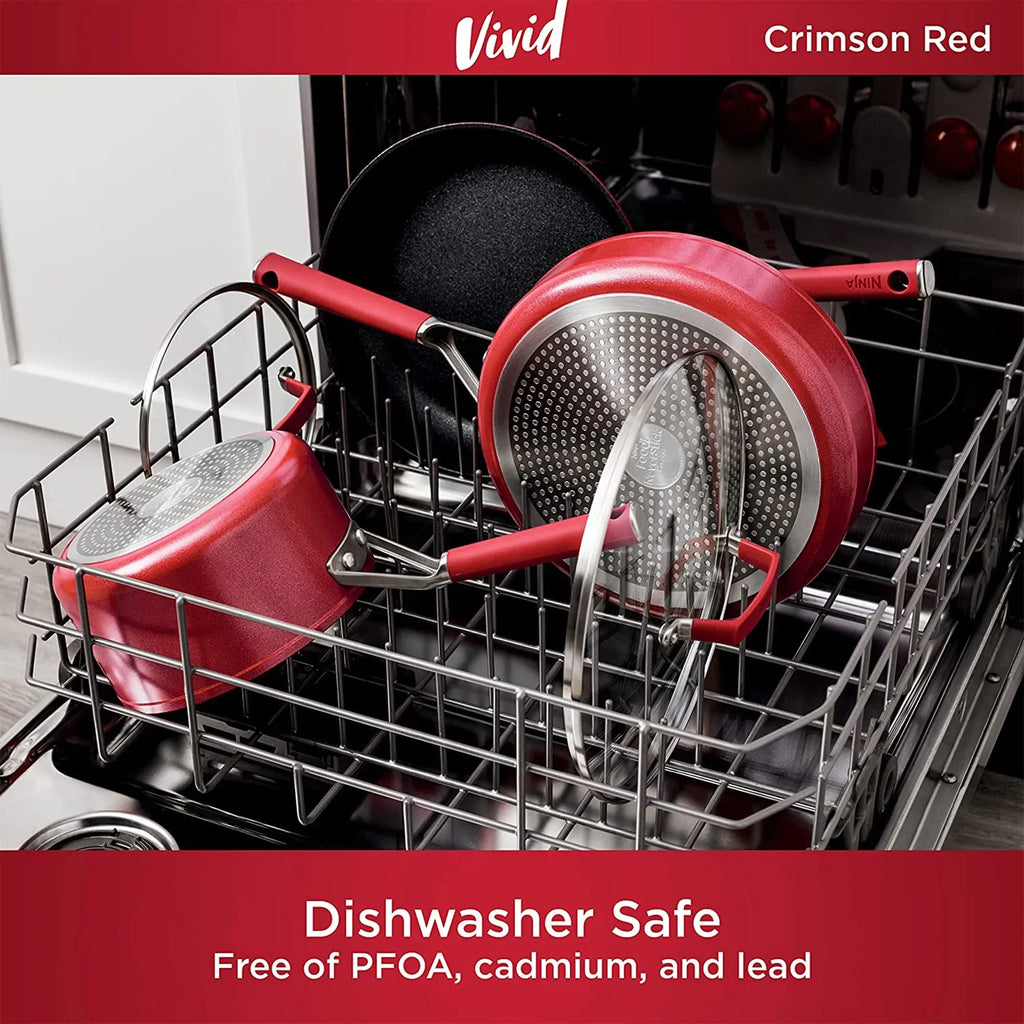 Nouveauté 2026 – Ensemble de 10 casseroles et poêles antiadhésives Ninja Foodi NeverStick Vivid, compatibles four