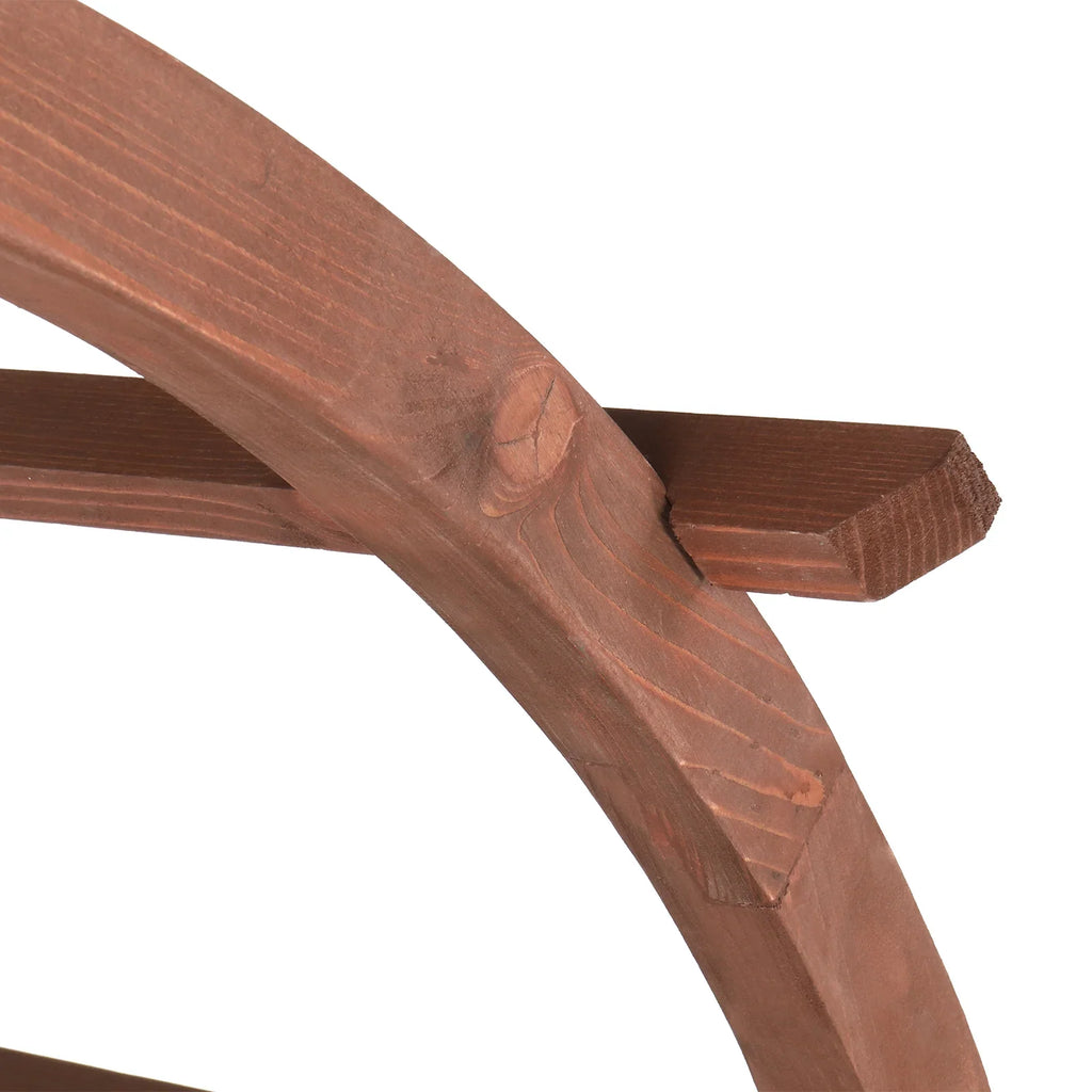 Nouveauté 2026 – Arche en bois de 2,1 m (6,8 pi) avec banc pour 2 personnes, treillis pour plantes grimpantes, décoration extérieure pour jardin, pelouse, terrasse, marron foncé