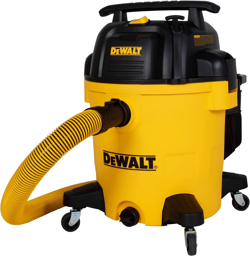 Nouveauté 2026 – Aspirateur eau et poussière DEWALT STEALTHSONIC Ultra Quiet Poly 12 gallons (45 litres), DXV12P-QTA, dernier modèle à réduction de bruit, 5,5 CV (puissance maximale), pour chantier/atelier, réduit le bruit du moteur, jaune